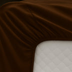 Capa Protetor De Colchão Elástico Queen Impermeável Casa Laura Enxovais Matelado Cor Marrom