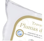 Travesseiro Daune pluma de ganso 50x70cm macio cor branco