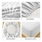 Capa Protetor Colchão Queen Impermeável Matelado Cores Cor Branco