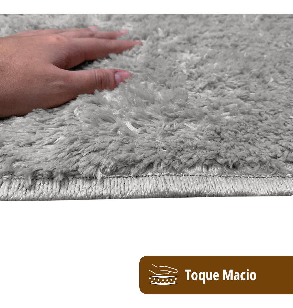 1 Tapete Banheiro Antiderrapante Absorvente 50x100 Oa Cl Cz Cor Cinza Claro Prata