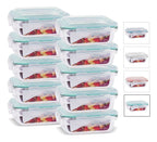Kit Conjunto 10 Potes Vidro Hermético Marmita Tampa 370ml