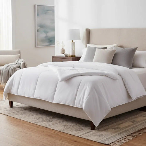 Edredom King 400 Fios Liso Dupla Face Pluma Extra Macia Luxo