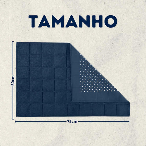 Tapete Piso 1000g/m² Banheiro Antiderrapante 50x75cm Premium