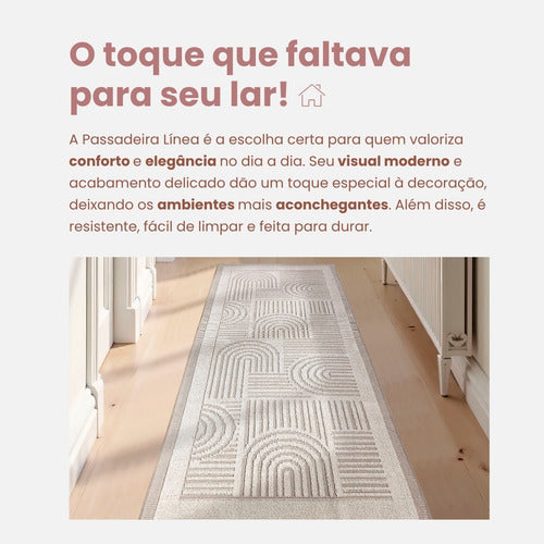 Tapete Passadeira 0,50x1,40m Línea Tear Decorativo Cozinha