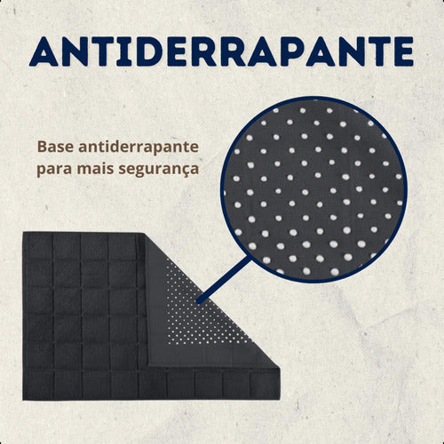 Tapete Piso 1000g/m² Banheiro Antiderrapante 50x75cm Premium