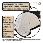 Kit Cobre Leito Queen 5 Peças Bordado Percal 400 Fios Luxo