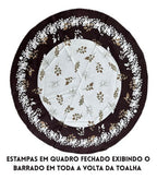 Toalha De Mesa Redonda 4 Lugares 1,40 Diâmetro Tecido Linhão