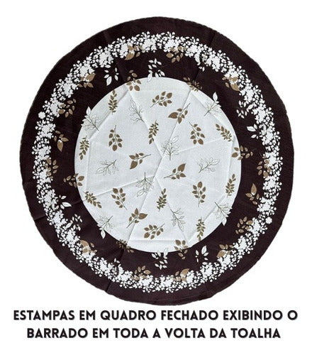 Toalha De Mesa Redonda 4 Lugares 1,40 Diâmetro Tecido Linhão