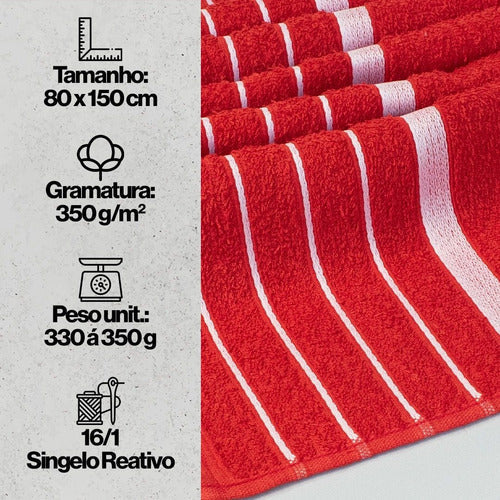 Kit 5 Toalhas De Banho - Gigante - Banhão 80 X 150 + Brinde