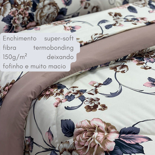 Edredom Casal Dupla Face 400 Fios Micropercal