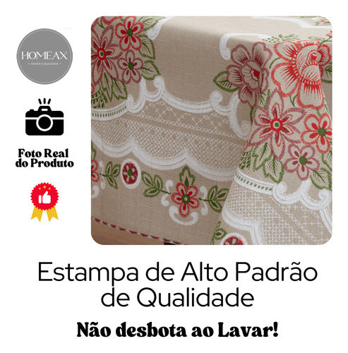 Toalha De Mesa Linhão 2,10 X 1,40 6 Lugares Premium