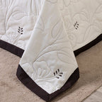 Kit Cobre Leito Queen 5 Peças Bordado Percal 400 Fios Luxo