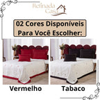 Kit Cobre Leito Queen 5 Peças Bordado Percal 400 Fios Luxo
