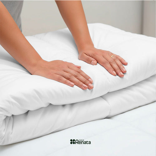 Edredom Casal 400 Fios Toque De Pluma Dupla Face