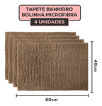 Kit 4 Tapetes De Banheiro 40x60 Antiderrapante Bolinha Macio